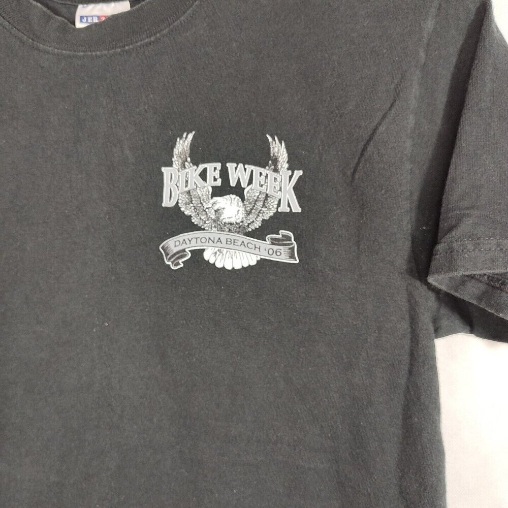 Jerzees 2006 Daytona Bike Week Motorcycle Black T-Shirt Men Women Size M - Picture 3 of 7